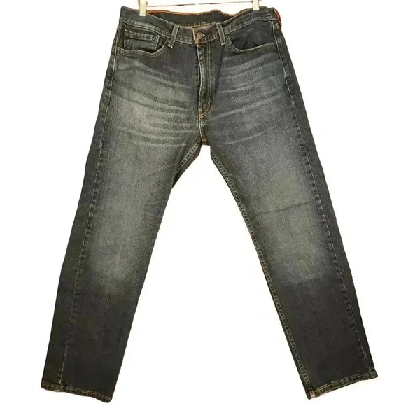 Levi‎ Men’s 505 Straight Leg Blue Wash Jeans 36x32 - Picture 1 of 6